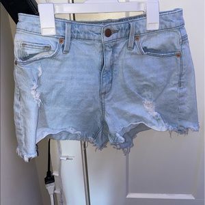 light wash jeans shorts